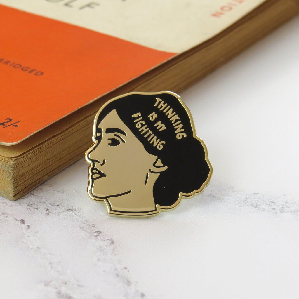 Virginia Woolf Enamel Pin BookGeek