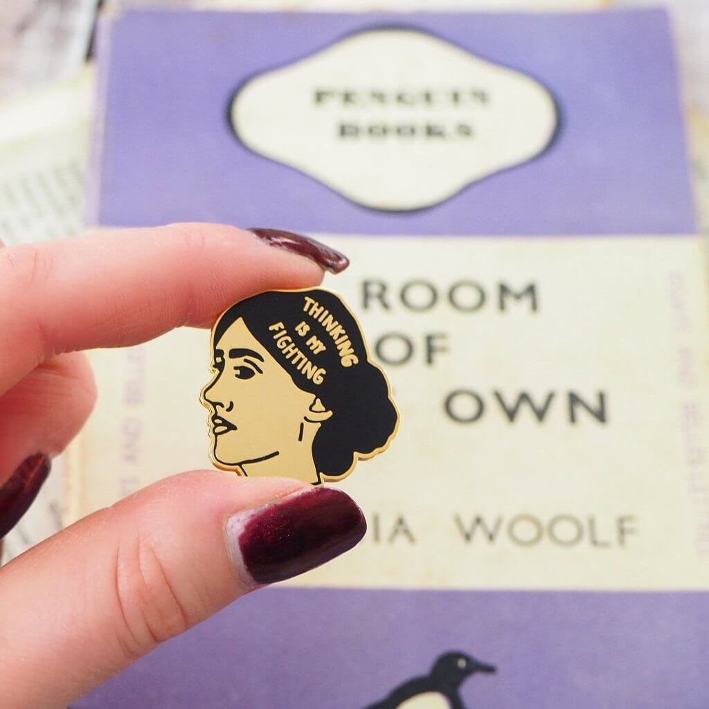 Virginia Woolf Enamel Pin BookGeek